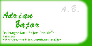 adrian bajor business card